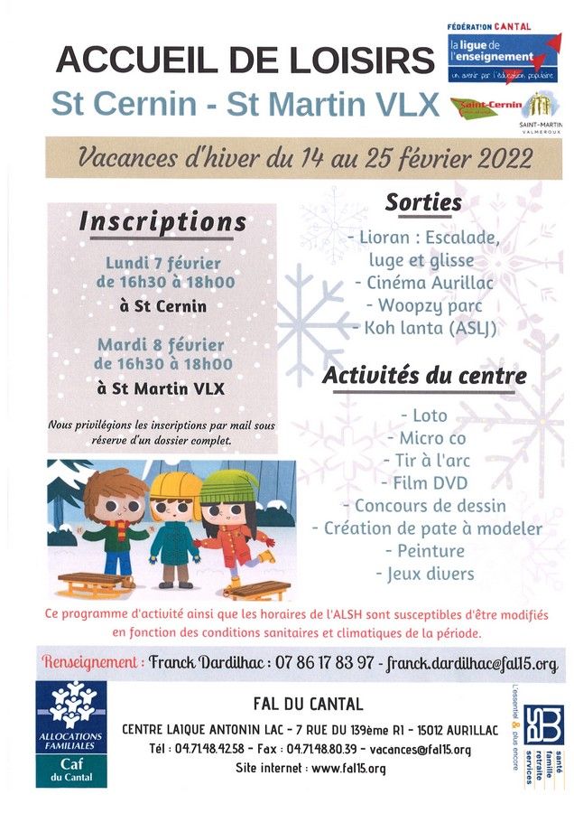 ACCUEIL DE LOISIRS SAINT CERNIN CANTAL