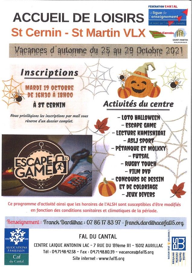 ACCUEIL DE LOISIRS SAINT CERNIN CANTAL